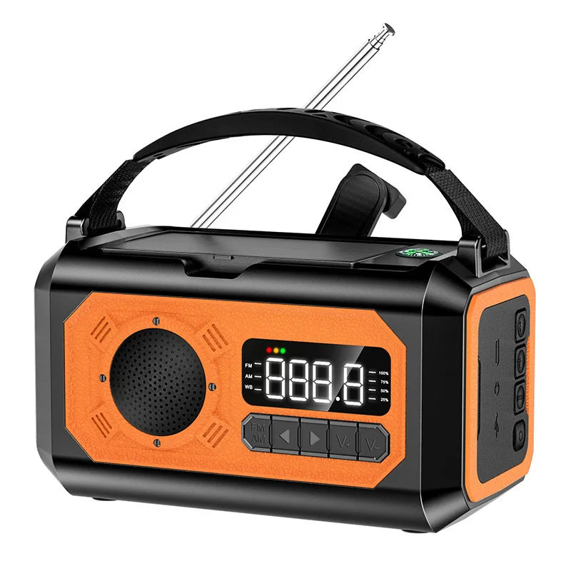 5-in-1 Solar Emergency Radio – NOAA Weather Alert & Power Bank