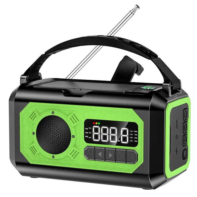 5-in-1 Solar Emergency Radio – NOAA Weather Alert & Power Bank