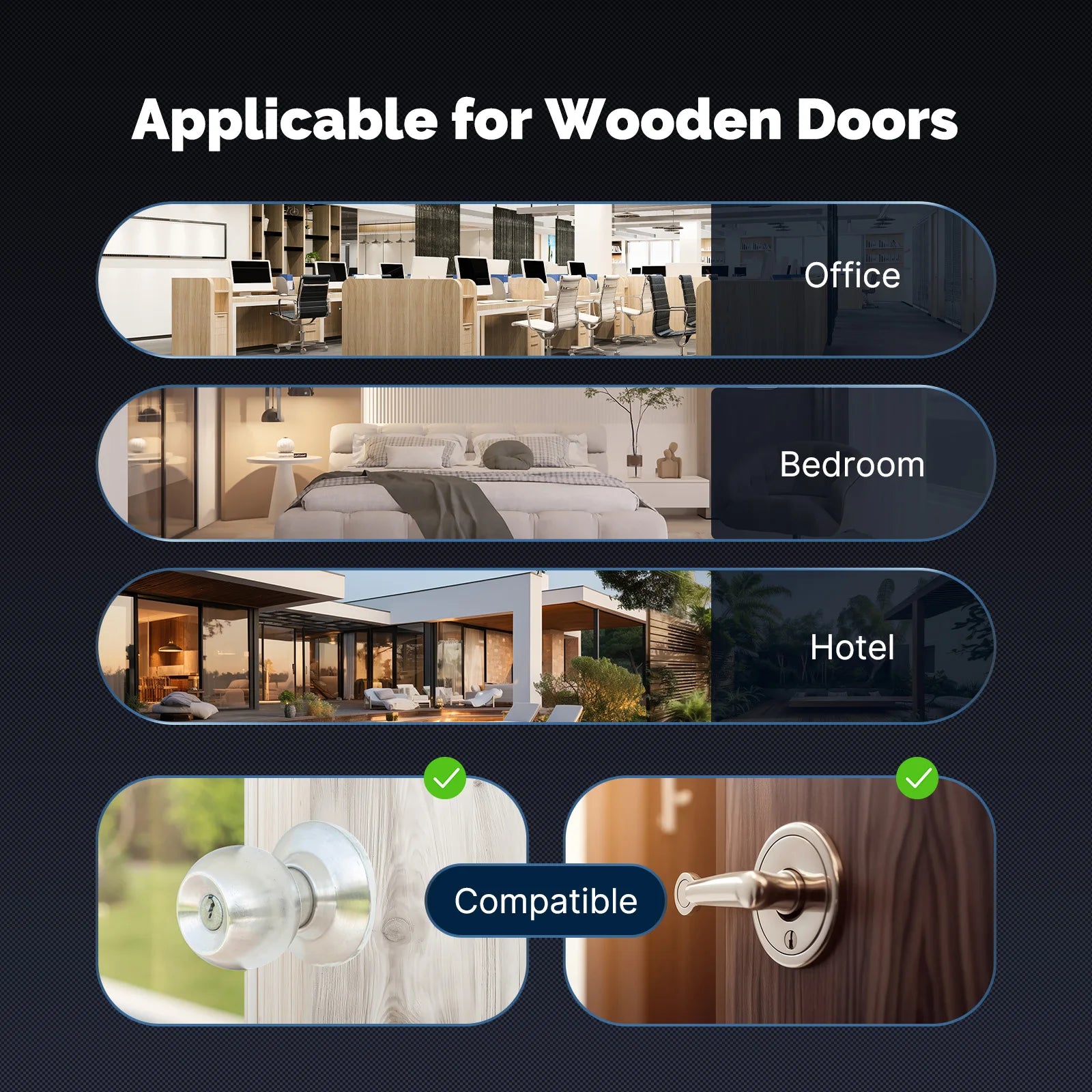 MOES Tuya Smart Fingerprint Door Lock – Bluetooth/APP/Password/Key Entry (For Homes/Offices/Rentals)