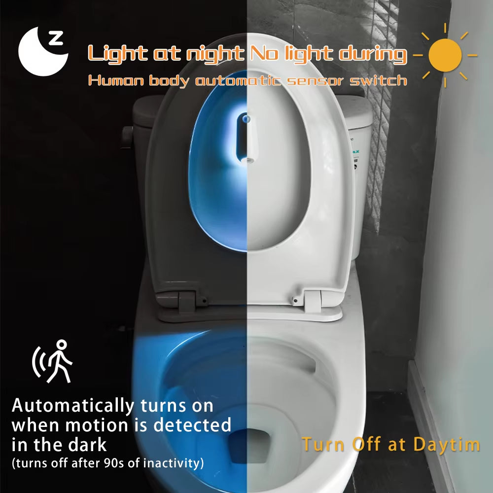 Motion-Activated Toilet Night Light – Gentle 7-Color Glow