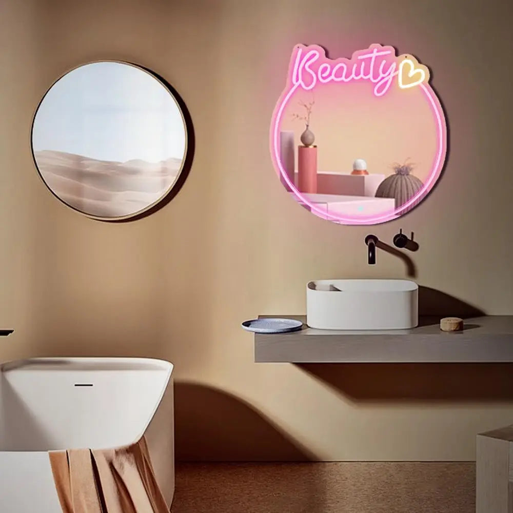 "Hello Gorgeous" Neon Mirror Light – Glam Vanity Decor