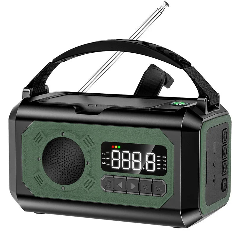 5-in-1 Solar Emergency Radio – NOAA Weather Alert & Power Bank
