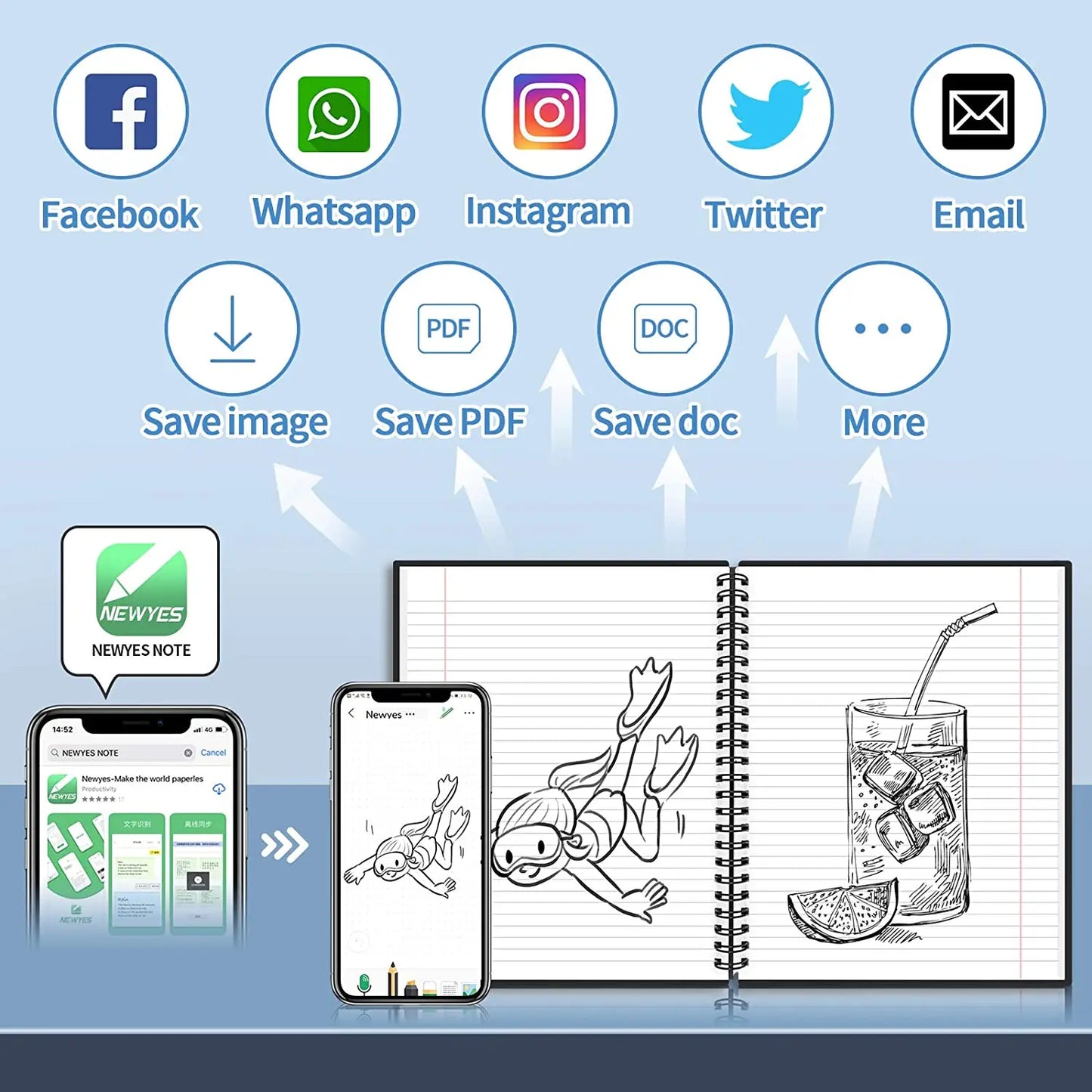 Smart Reusable Notebook – Erasable & Scannable for Eco-Friendly Notes