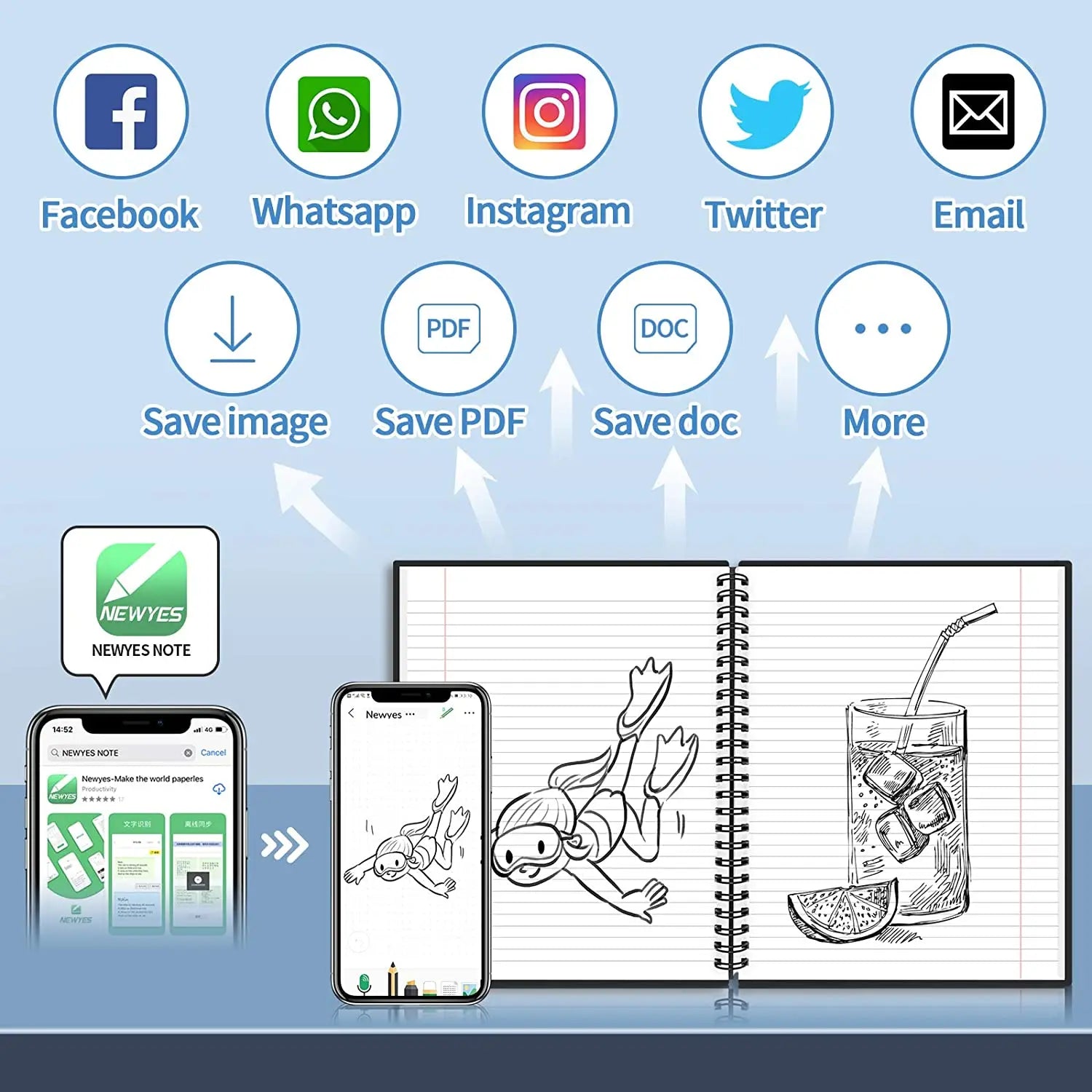 Smart Reusable Notebook – Erasable & Scannable for Eco-Friendly Notes