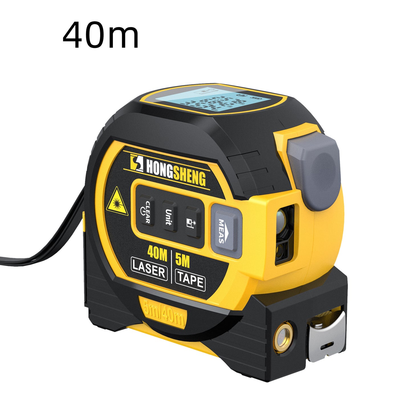 3-in-1 Laser Tape Measure – 60M Rangefinder with Cross Line & Tape