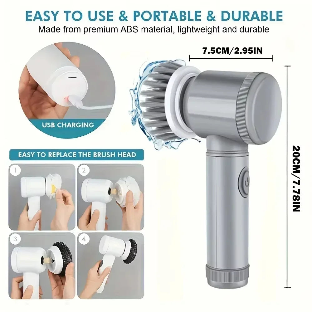 6-in-1 Electric Scrubber – Cordless Deep Cleaning System