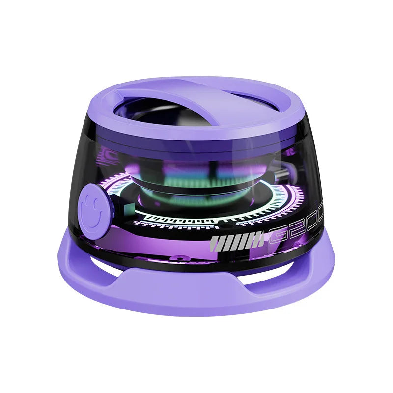 G200 Mini Bluetooth Speaker – Magnetic RGB Speaker with Phone Holder (6H Playtime, IPX5 Waterproof)