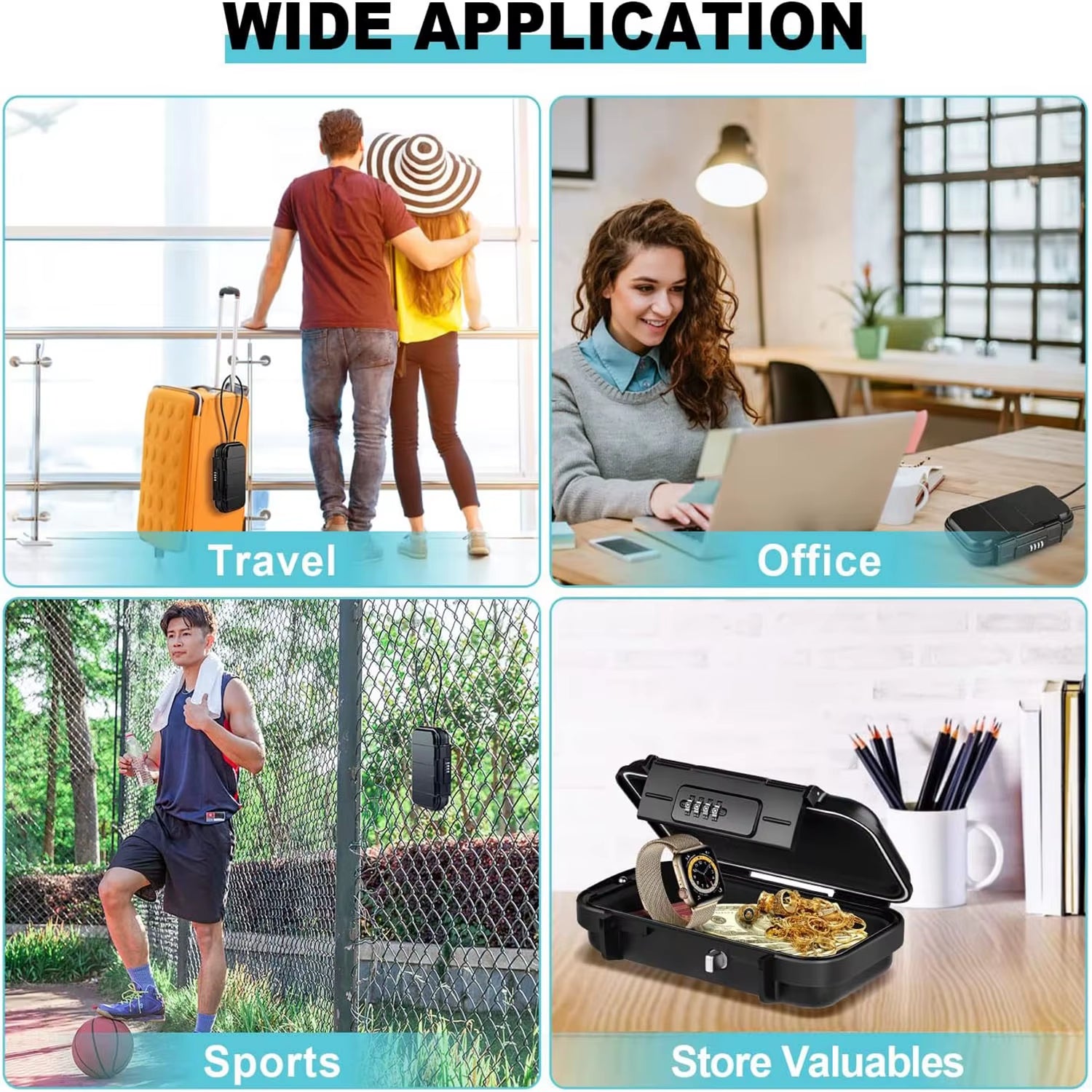 Portable Combination Safe – Waterproof Anti-Theft Lock Box