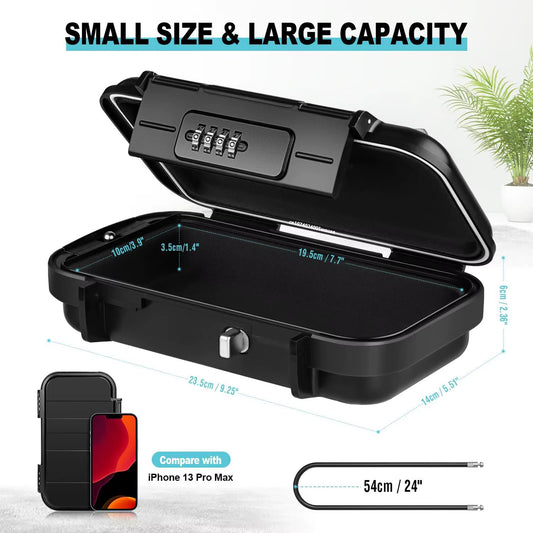 Portable Combination Safe – Waterproof Anti-Theft Lock Box