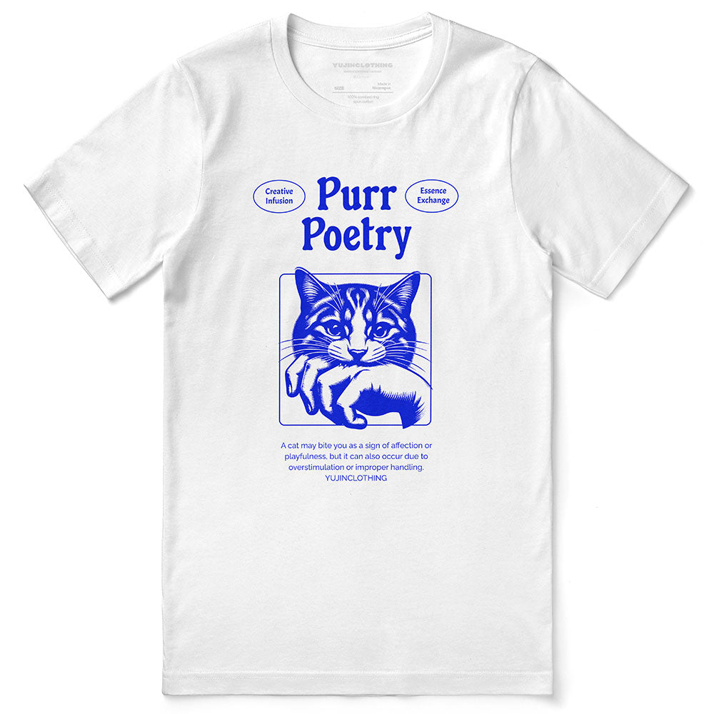 Purr Poetry Cat T-Shirt